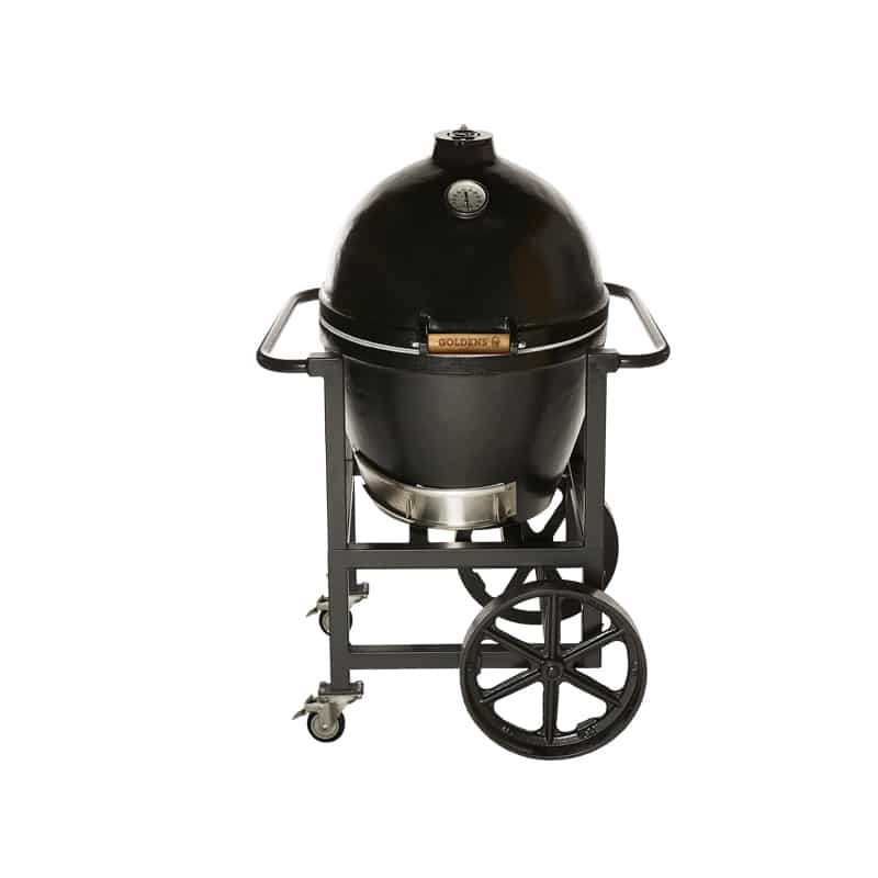 Goldens' Cast Iron 20.5" Kamado Grill with Handle Cart