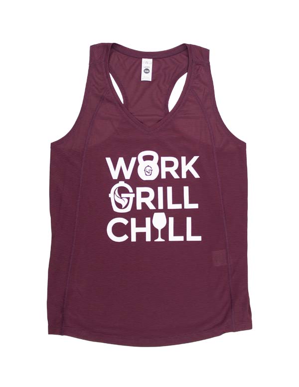 Work Grill Chill MAROON